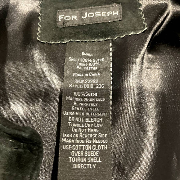 For Joseph vintage black suede jacket S - Picture 7 of 7